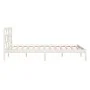 Weißer Doppelbettrahmen aus Massivholz, 135 x 190 cm von vidaXL, Betten und Lattenroste - Ref: Foro24-3101194, Preis: 138,90 ...