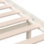 Weißer Doppelbettrahmen aus Massivholz, 135 x 190 cm von vidaXL, Betten und Lattenroste - Ref: Foro24-3101194, Preis: 138,90 ...