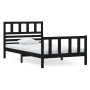 Estructura de cama madera maciza negro 100x200 cm de vidaXL, Camas y somieres - Ref: Foro24-3101147, Precio: 144,26 €, Descue...