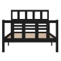 Estructura de cama madera maciza negro 100x200 cm de vidaXL, Camas y somieres - Ref: Foro24-3101147, Precio: 144,26 €, Descue...