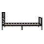 Estructura de cama madera maciza negro 100x200 cm de vidaXL, Camas y somieres - Ref: Foro24-3101147, Precio: 144,26 €, Descue...