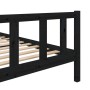 Estructura de cama madera maciza negro 100x200 cm de vidaXL, Camas y somieres - Ref: Foro24-3101147, Precio: 144,26 €, Descue...