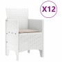 Conjunto de Comedor de Jardín 13 pcs Blanco y Gris claro en Mesas de jardín | Comprar online en Foru.es
