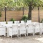 Conjunto de Comedor de Jardín 13 pcs Blanco y Gris claro en Mesas de jardín | Comprar online en Foru.es