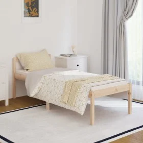 Cama para personas mayores madera maciza de pino 90x200 cm de vidaXL, Camas y somieres - Ref: Foro24-810599, Precio: 105,92 €...