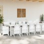 Conjunto de Comedor de Jardín con cojín 13 pcs Blanco en Mesas de jardín | Comprar online en Foru.es