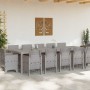 Conjunto de Comedor de Jardín 13 pcs Gris Claro Poliratán en Mesas de jardín | Comprar online en Foru.es