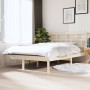 Estructura de cama doble pequeña de madera maciza 120x190 cm de vidaXL, Camas y somieres - Ref: Foro24-3101188, Precio: 119,9...