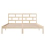 Estructura de cama doble pequeña de madera maciza 120x190 cm de vidaXL, Camas y somieres - Ref: Foro24-3101188, Precio: 119,9...