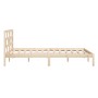 Estructura de cama doble pequeña de madera maciza 120x190 cm de vidaXL, Camas y somieres - Ref: Foro24-3101188, Precio: 119,9...