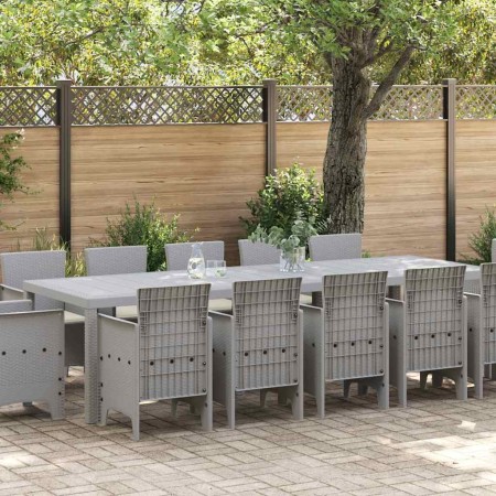 Conjunto de Comedor de Jardín con cojín 13 pcs Gris claro en Mesas de jardín | Comprar online en Foru.es