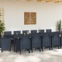 Conjunto de Comedor de Jardín 15 pcs Antracita Ratan Polt en Mesas de jardín | Comprar online en Foru.es