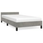 Estructura de cama con cabecero terciopelo gris claro 80x200 cm de vidaXL, Camas y somieres - Ref: Foro24-347537, Precio: 102...