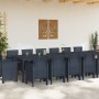 Conjunto de Comedor de Jardín 15 pcs Antracita Ratan Polt en Mesas de jardín | Comprar online en Foru.es