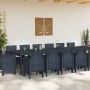 Conjunto de Comedor de Jardín 15 pcs Antracita Ratan Polt en Mesas de jardín | Comprar online en Foru.es