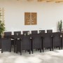 Conjunto de Comedor de Jardín 15 pcs Marrón Ratan Polt en Mesas de jardín | Comprar online en Foru.es