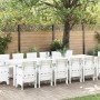 Conjunto de Comedor de Jardín 15 pcs Blanco Ratan Polt en Mesas de jardín | Comprar online en Foru.es