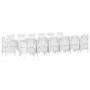 Conjunto de Comedor de Jardín 15 pcs Blanco Ratan Polt en Mesas de jardín | Comprar online en Foru.es