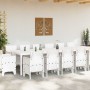 Conjunto de Comedor de Jardín 15 pcs Blanco Ratan Polt en Mesas de jardín | Comprar online en Foru.es