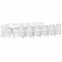 Conjunto de Comedor de Jardín 15 pcs Blanco Ratan Polt en Mesas de jardín | Comprar online en Foru.es