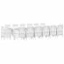 Conjunto de Comedor de Jardín 15 pcs Blanco Ratan Polt en Mesas de jardín | Comprar online en Foru.es