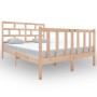 Estructura de cama de madera maciza de pino 140x190 cm de vidaXL, Camas y somieres - Ref: Foro24-3101328, Precio: 133,72 €, D...