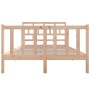 Estructura de cama de madera maciza de pino 140x190 cm de vidaXL, Camas y somieres - Ref: Foro24-3101328, Precio: 133,72 €, D...