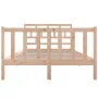 Solid pine wood bed frame 140x190 cm by vidaXL, Beds and slatted bases - Ref: Foro24-3101328, Price: 132,00 €, Discount: %