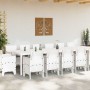 Conjunto de Comedor de Jardín 15 pcs Blanco Ratan Polt en Mesas de jardín | Comprar online en Foru.es