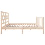 Estructura de cama de madera maciza de pino 140x190 cm de vidaXL, Camas y somieres - Ref: Foro24-3101328, Precio: 133,72 €, D...