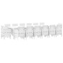 Conjunto de Comedor de Jardín 15 pcs Blanco Ratan Polt en Mesas de jardín | Comprar online en Foru.es