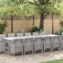 Conjunto de Comedor de Jardín 15 pcs Gris Claro Ratan Polt en Mesas de jardín | Comprar online en Foru.es