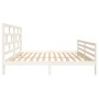 Estructura de cama madera maciza blanca King Size 150x200 cm de vidaXL, Camas y somieres - Ref: Foro24-3101289, Precio: 149,1...
