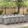 Conjunto de Comedor de Jardín 15 pcs Gris Claro Ratan Polt en Mesas de jardín | Comprar online en Foru.es
