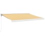 Toldo retráctil aluminio y tela amarillo y blanco 3,5x2,5 m de vidaXL, Toldos - Ref: Foro24-3154532, Precio: 816,91 €, Descue...