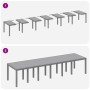 Conjunto de Comedor de Jardín 15 pcs Gris Claro Ratan Polt en Mesas de jardín | Comprar online en Foru.es