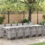 Conjunto de Comedor de Jardín 15 pcs Gris Claro Ratan Polt en Mesas de jardín | Comprar online en Foru.es