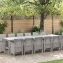 Conjunto de Comedor de Jardín 15 pcs Gris Claro Ratan Polt en Mesas de jardín | Comprar online en Foru.es