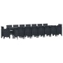 Conjunto de comedor de jardín con cojines 17 pcs Antracita PP en Mesas de jardín | Comprar online en Foru.es