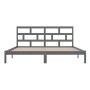 Estructura de cama de madera maciza de pino gris 200x200 cm de vidaXL, Camas y somieres - Ref: Foro24-3101240, Precio: 172,99...