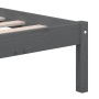 Estructura de cama de madera maciza de pino gris 200x200 cm de vidaXL, Camas y somieres - Ref: Foro24-3101240, Precio: 172,99...