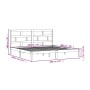 Estructura de cama de madera maciza de pino gris 200x200 cm de vidaXL, Camas y somieres - Ref: Foro24-3101240, Precio: 172,99...