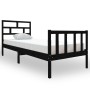 Estructura de cama madera maciza de pino negro 75x190 cm de vidaXL, Camas y somieres - Ref: Foro24-3101312, Precio: 125,61 €,...