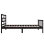 Estructura de cama madera maciza de pino negro 75x190 cm de vidaXL, Camas y somieres - Ref: Foro24-3101312, Precio: 125,61 €,...