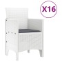 Conjunto de comedor de jardín con cojines con cojín 17 pcs PP en Mesas de jardín | Comprar online en Foru.es