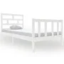 Solid white pine wood bed frame 90x200 cm by vidaXL, Beds and slatted bases - Ref: Foro24-3101334, Price: 101,72 €, Discount: %