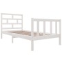 Estructura de cama madera maciza de pino blanco 90x200 cm de vidaXL, Camas y somieres - Ref: Foro24-3101334, Precio: 103,04 €...