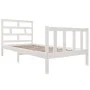 Solid white pine wood bed frame 90x200 cm by vidaXL, Beds and slatted bases - Ref: Foro24-3101334, Price: 101,72 €, Discount: %