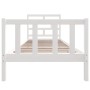 Estructura de cama madera maciza de pino blanco 90x200 cm de vidaXL, Camas y somieres - Ref: Foro24-3101334, Precio: 103,04 €...