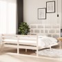 Estructura de cama de madera maciza de pino blanca 160x200 cm de vidaXL, Camas y somieres - Ref: Foro24-3101294, Precio: 155,...